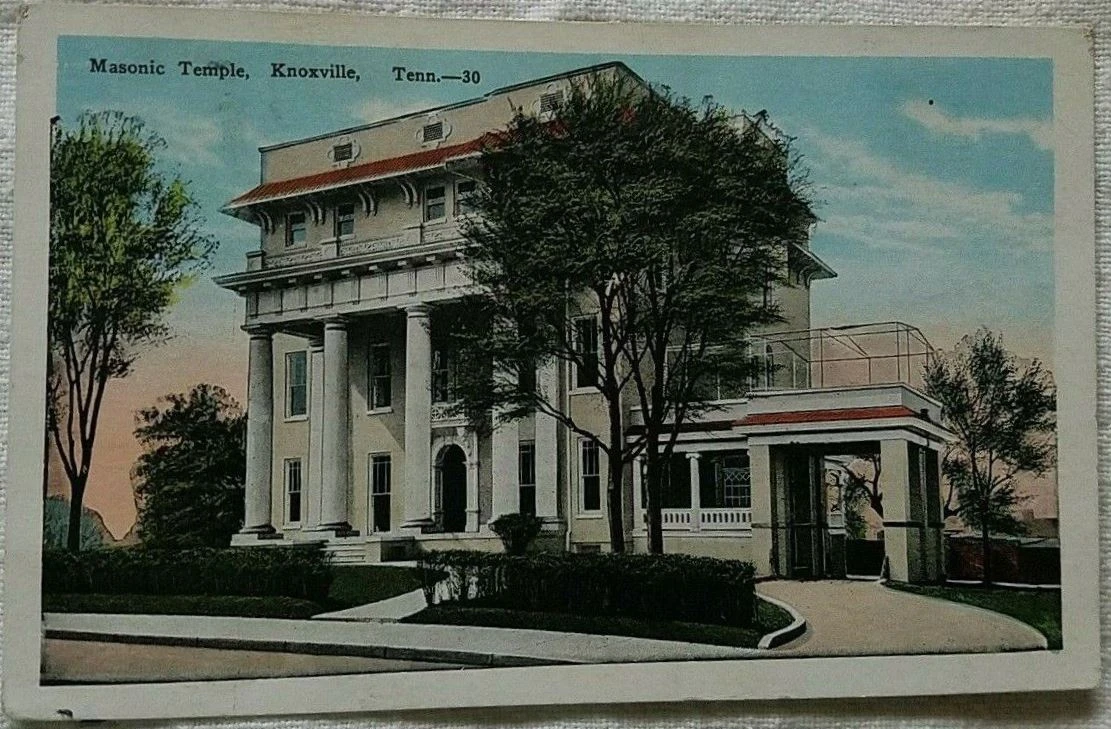 Knoxville Tennessee Postcard Masonic Temple 1 cent stamp&hellip;